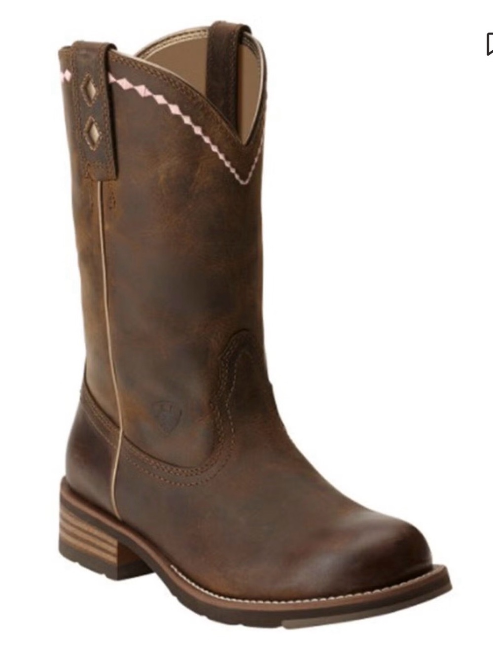 ARIAT Women’s Unbridled Roper Boots Dark Brown Leather Cowgirl Size 7.5